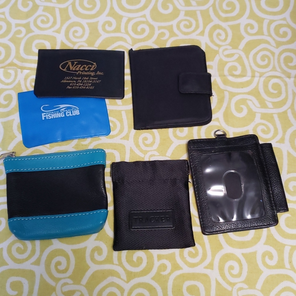 Vintage lot of 2 coin and 4 card holders